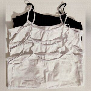 Women's White and Black Bodysuits Set of 4